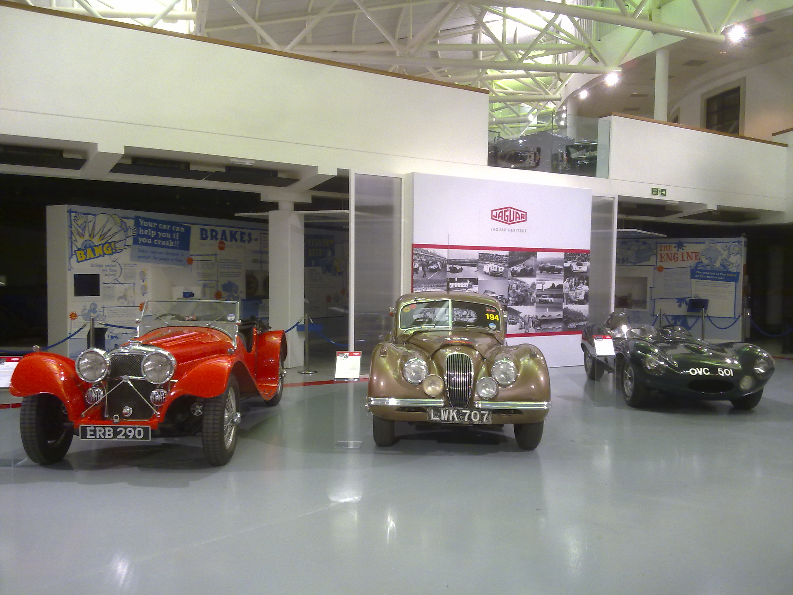 Three iconic sport cars - SS100, XK120 and D-Type