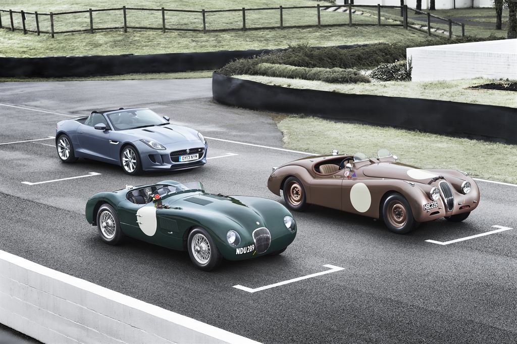 Jaguar C-Type XK120 and F-Type Mille Miglia