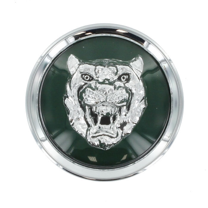 SNG Barratt Jaguar Wheel Centre Cap – Growler Badge, Black/Silver, C2C30081 (OEM C2C30080)