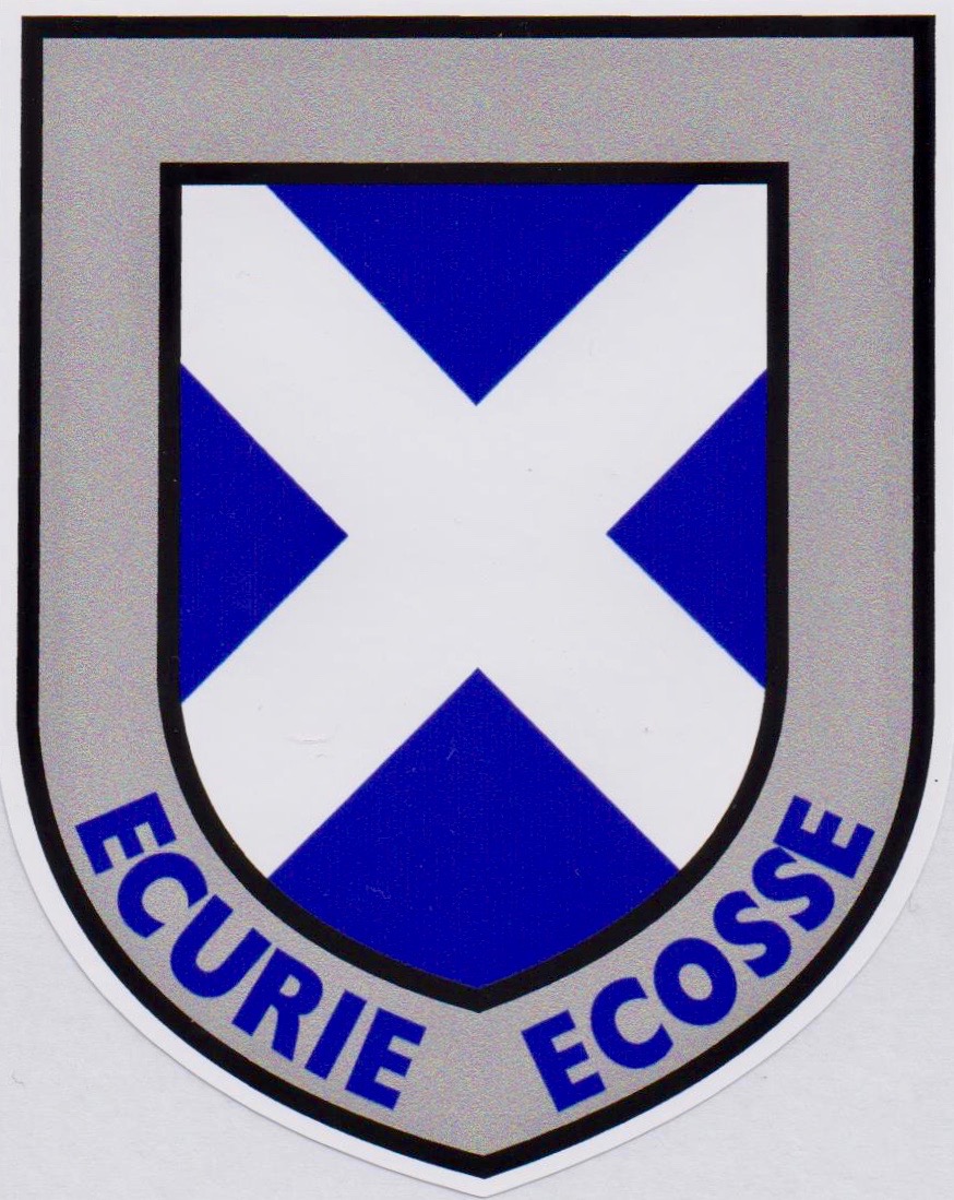 Ecurie Ecosse Scottish Saltire Shield Sticker