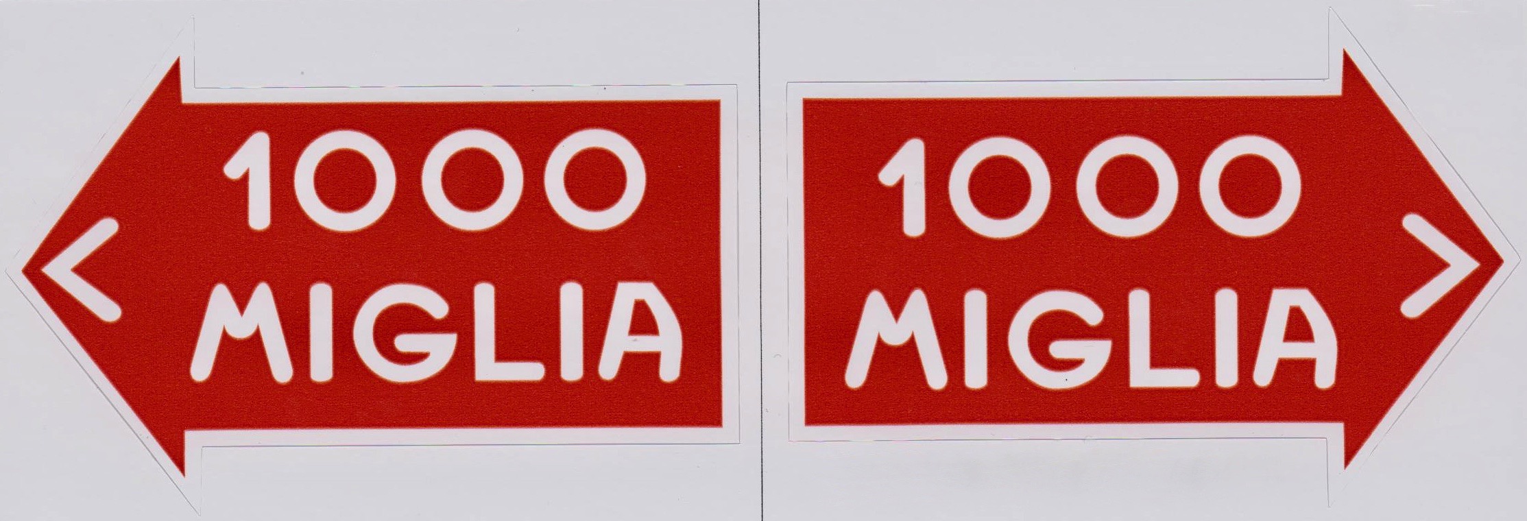 Mille Miglia Directional Stickers