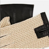 Crochet Back Leather Driving Glove