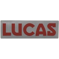 Lucas Silver and Red Sticker