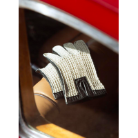 Lancaster - Crochet Back Leather Driving Gloves in Black