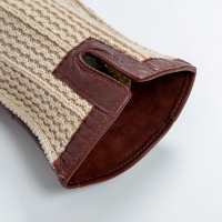 Lancaster - Crochet Back Leather Driving Gloves in English Tan