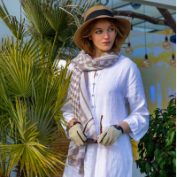 Kelly - Women's Crochet Back Driving Gloves in Black