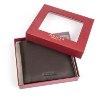 Smooth Leather Slim Wallet Chocolate
