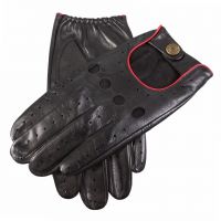 Classic Leather Driving Gloves Black/Berry