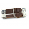 Bonnet Straps Brown Leather