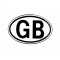 GB Plate Metal Oval Black On White