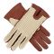 Kelly - Women's Crochet Back Driving Gloves in Cognac